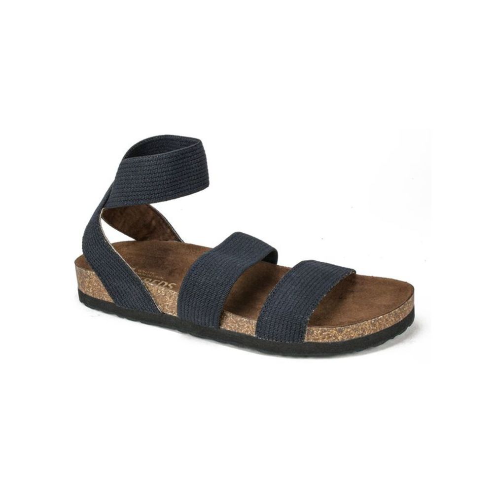 WHITE MOUNTAIN FOOTBEDS Womens Black Harlequin Round Toe Platform Sandals 9 M